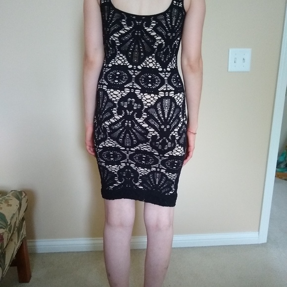 FREE PEOPLE Medallion Slip Body Con Lace Dress - Picture 2 of 6